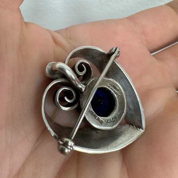 Stunning Authentic KALO Sterling silver signed pin brooch pendant necklace - Picture 12 of 16